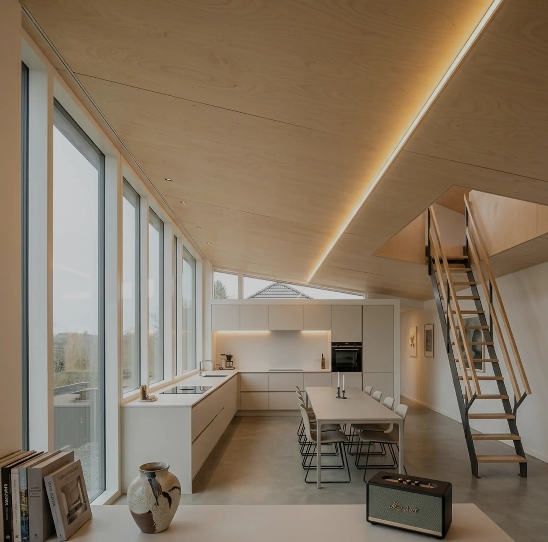 Timber Ceiling Framing & Minimalist Fit-Out after