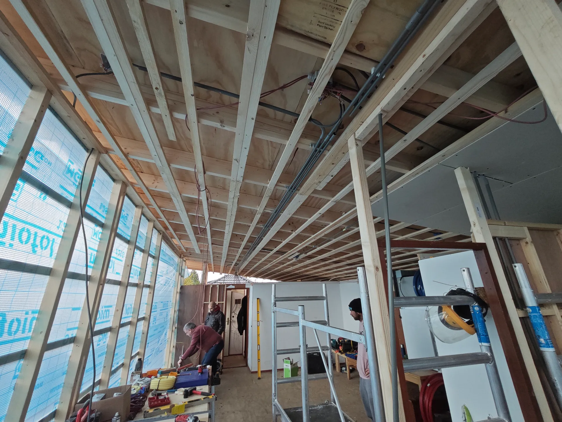 Timber Ceiling Framing & Minimalist Fit-Out before